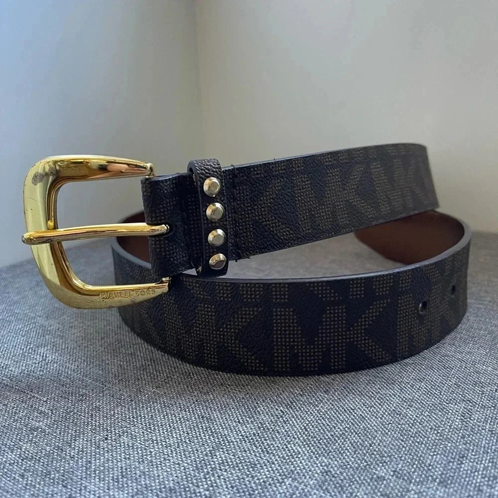 Michael Kors Signature Logo Belt, Women’s Small